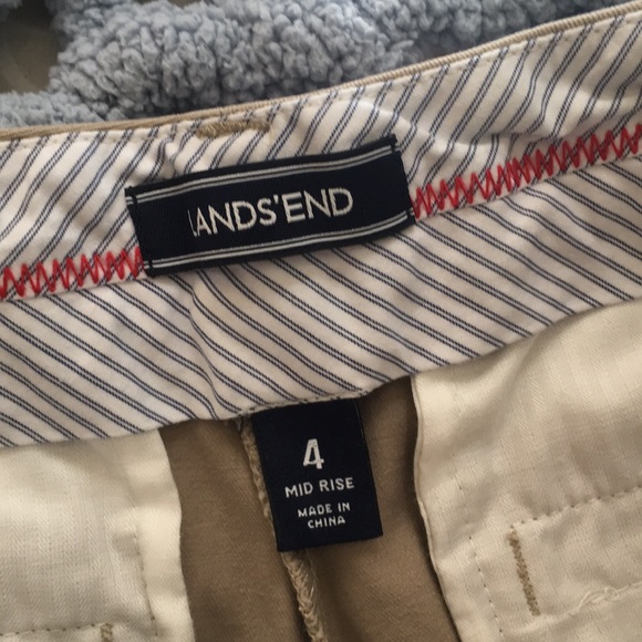 Mid-rise khaki uniform shorts - Picture 2 of 2